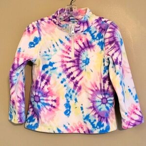 Super cute pastel tye dye pullover fleece